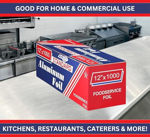 Standard 1000-foot aluminum foil for food service