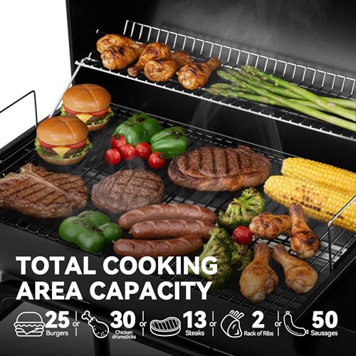 Adjustable height charcoal pan mechanism