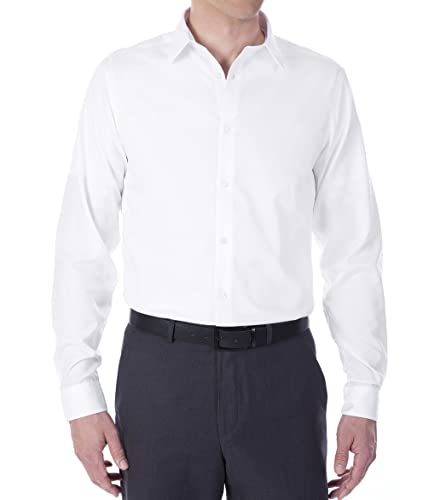 Calvin Klein slim fit herringbone shirt front view