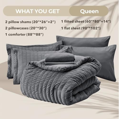 Dark grey fitted sheet with deep corner pockets