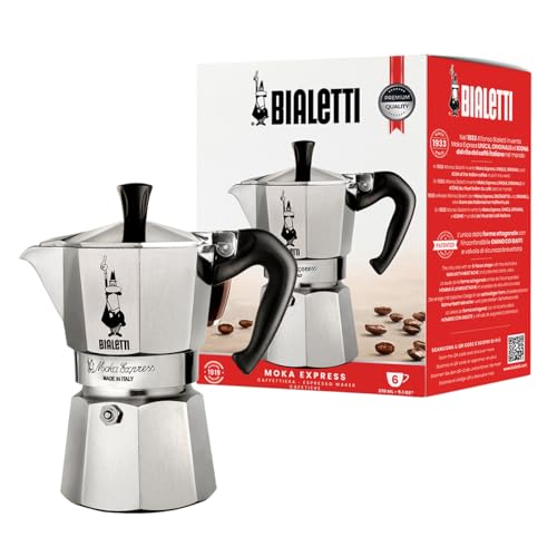 Bialetti Moka Express, silver 6-cup