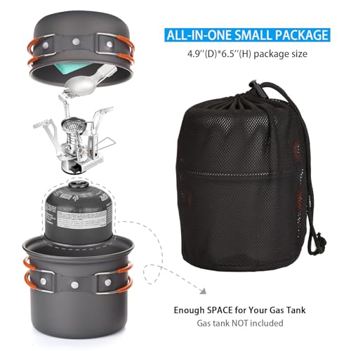 Foldable camping stove included in Odoland kit