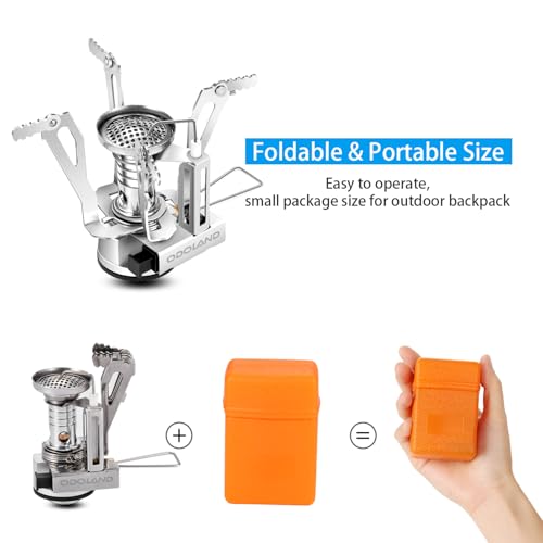 Odoland camping cooking set packed in mesh bag