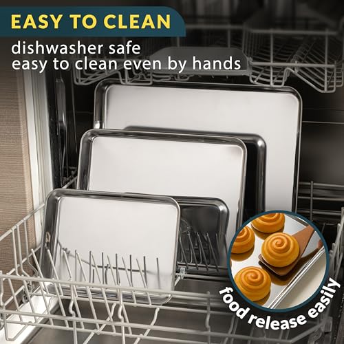 Baker's Signature cookie sheet rolled edge view