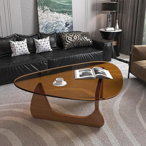 LZYFY glass coffee table used as a bedside side table