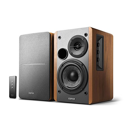 Edifier R1280T bookshelf speakers wood finish