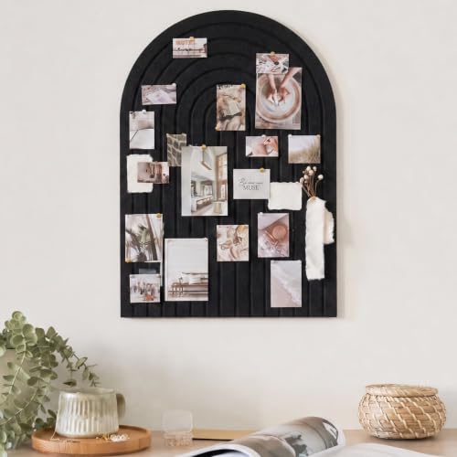 ZICOTO Large Arched Textured Felt Bulletin Board front view