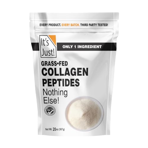 It's Just! Collagen Peptide Grass-Fed Protein Powder, Unflavored, 20oz front container