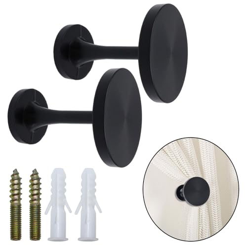 Shonmogar black zinc alloy curtain tiebacks