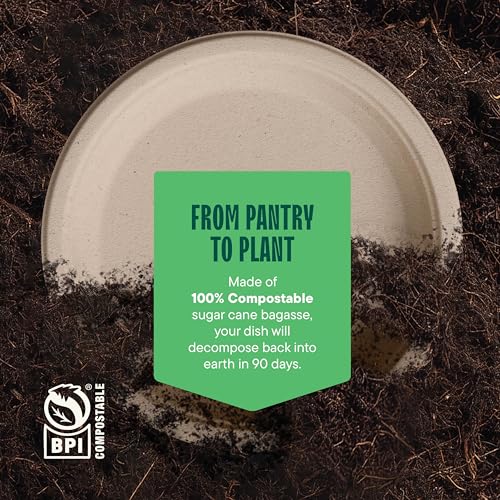 Back side view of Stack Man biodegradable plates