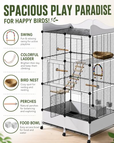 Easy-open door of bird cage