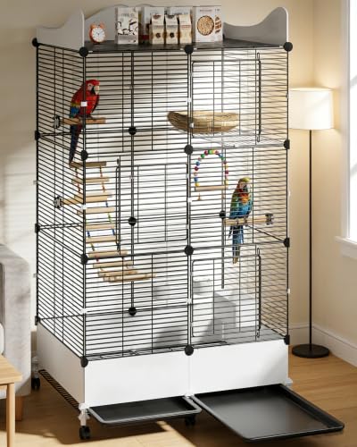 SNAAT 57-Inch Large Aviary Black