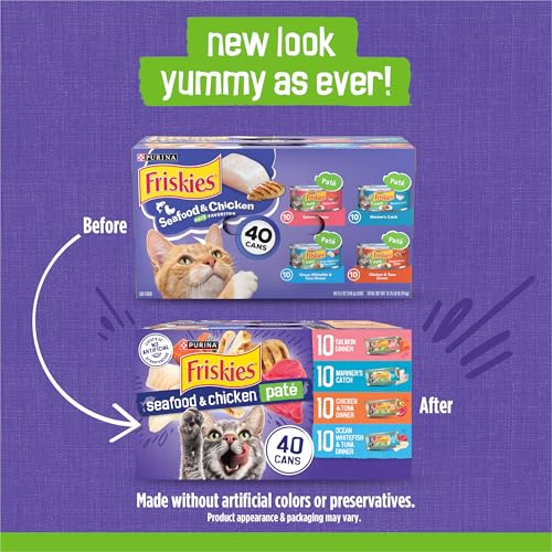 Friskies Pate Wet Cat Food 40-count pack