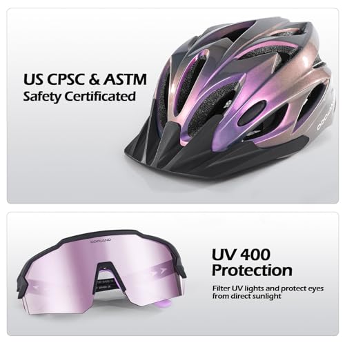 Complete Odoland cycling helmet and goggles set