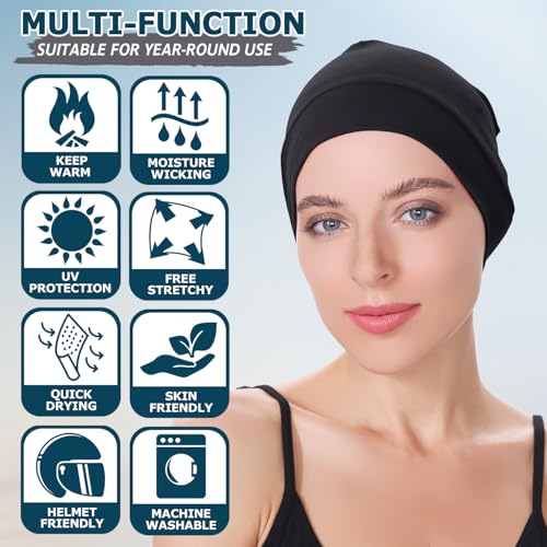 Headshion beanie worn as helmet liner