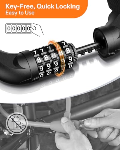 Sportneer chain lock black fabric cover