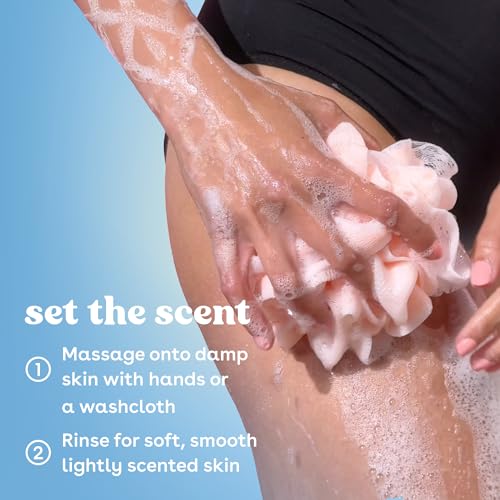 Ingredients list on eos body wash bottle