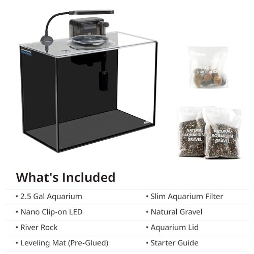 NICREW black aquarium side profile