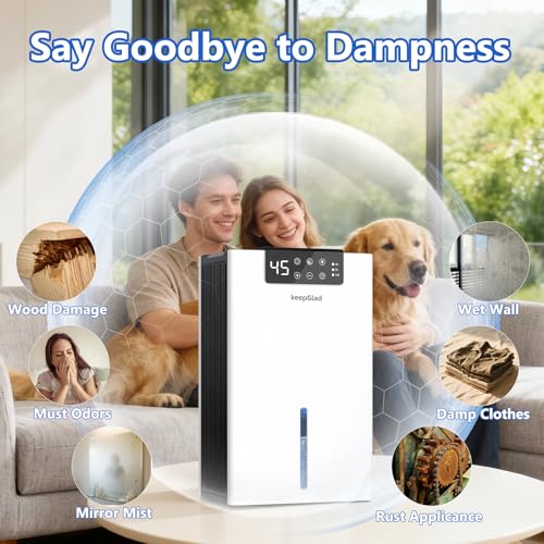 KeepGlad dehumidifier in home bedroom setting
