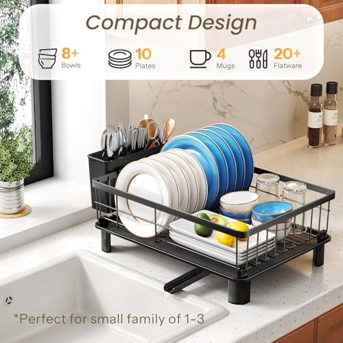 Side profile of SNTD compact dish drainer