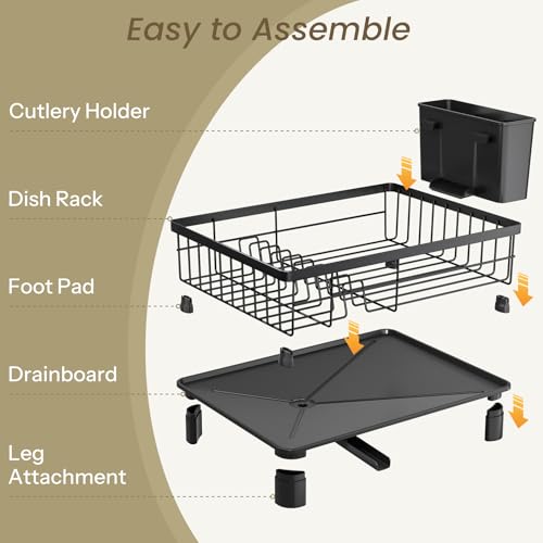 SNTD dish rack showing non-slip silicone feet