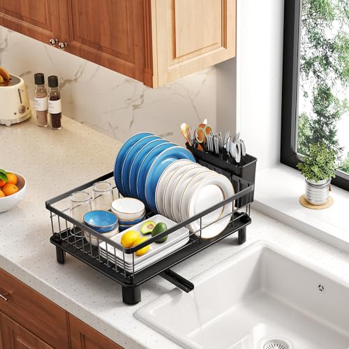 Top view of SNTD black dish drying rack