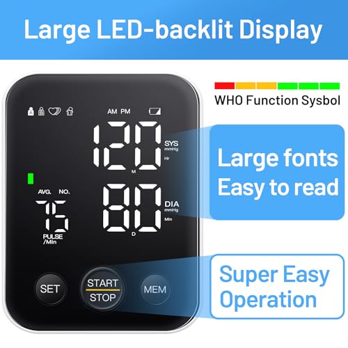 DOUHAO Blood Pressure Monitor large LED screen display