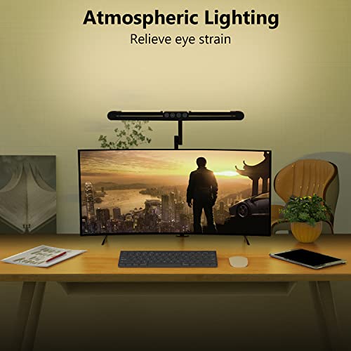 Black Micomlan lamp with auxiliary lights shining upward