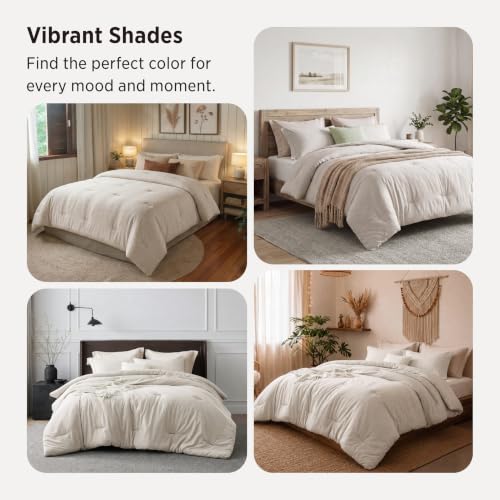 Comforter draped over a mattress