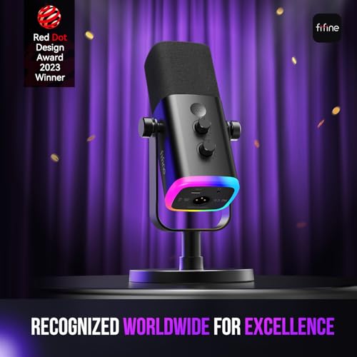 FIFINE AM8 dynamic microphone side profile