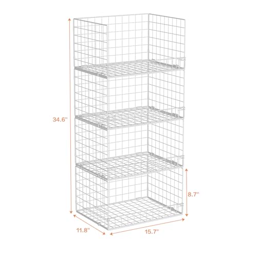 Assembled Yociyoga 4-tier storage tower dimensions