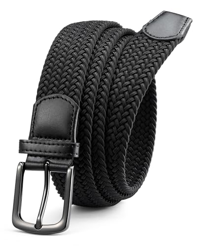 CHAOREN Stretch Belt for Men Gun Black full view