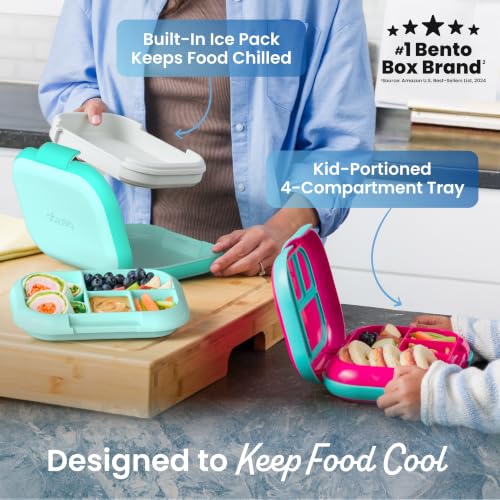 Opened Bentgo Chill 4-compartment lunch tray