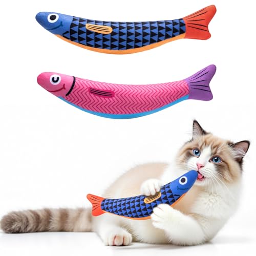 PetBusy Cat Toys fish kicker blue and pink