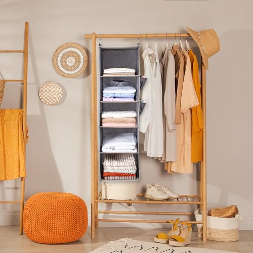 Side profile of BOOMIBOO hanging storage with pockets