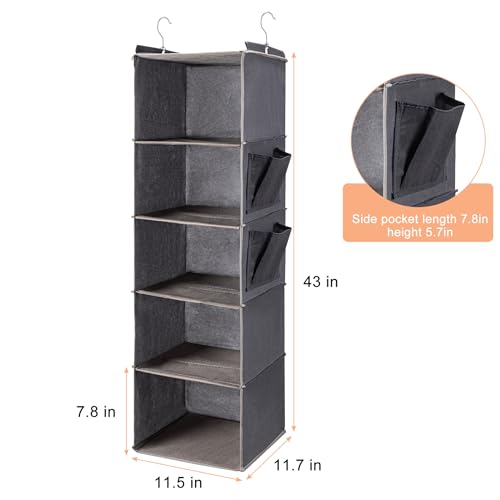 BOOMIBOO hanging closet organizer fabric detail