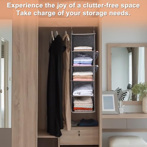 Folded BOOMIBOO hanging organizer for storage