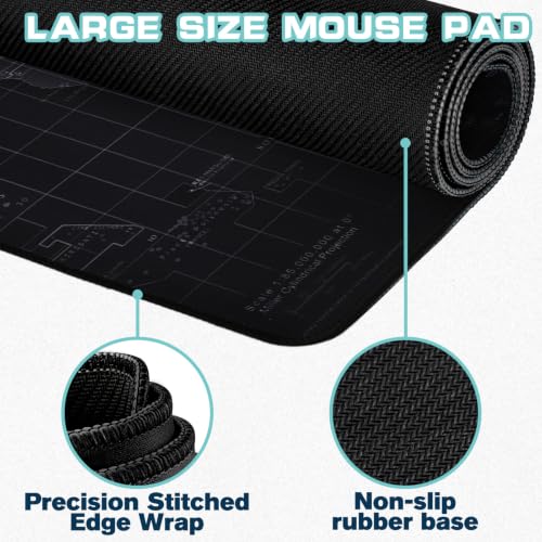 Close up of Yuhijoy desk mat stitching and fabric texture