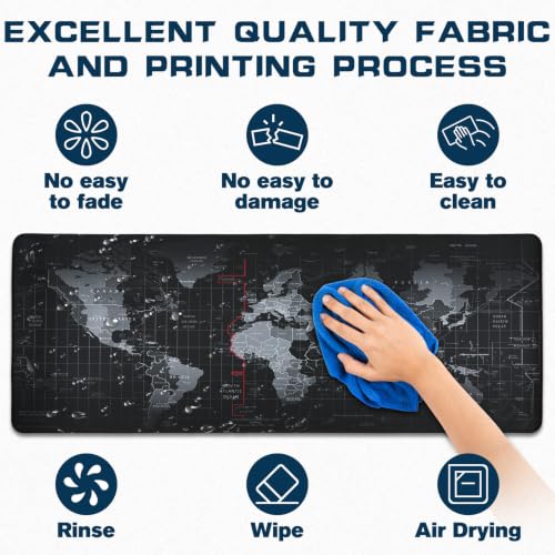 Yuhijoy desk mat with keyboard and mouse setup