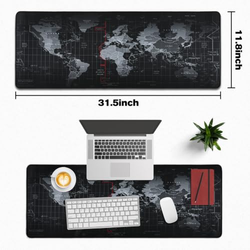 Detailed view of the world map print on the Yuhijoy mat
