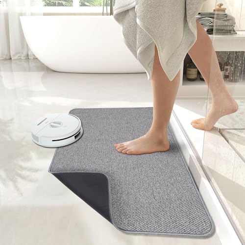 The thin mat positioned under a bathroom door