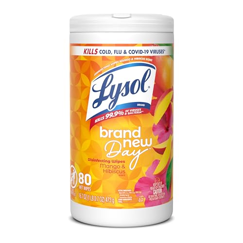 Lysol Disinfecting Wipes Mango 80 count canister front view