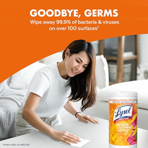 Cleaning bathroom faucets with Lysol wipes