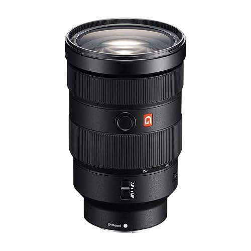 Sony FE 24-70mm lens with hood attached