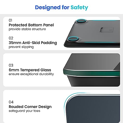 Side profile of Etekcity bathroom scale