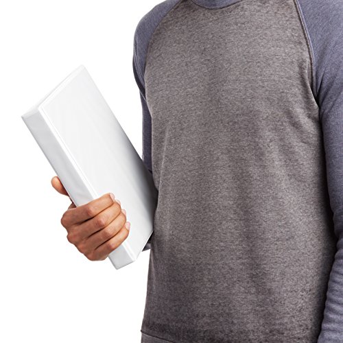 Set of four white 3-ring binders
