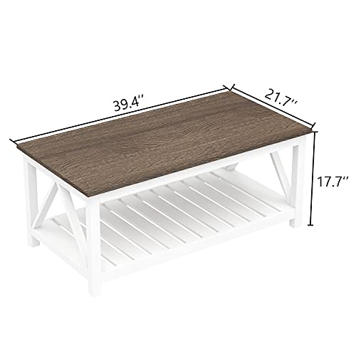 White ChooChoo coffee table front profile