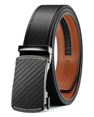 CHAOREN Men's Leather Ratchet Belt full view