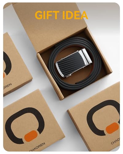CHAOREN leather belt displayed in packaging