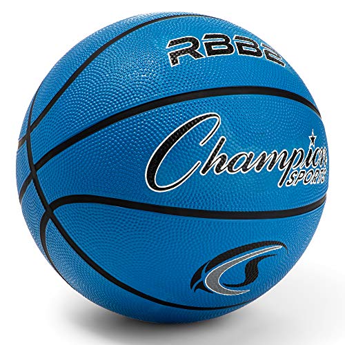 Blue size 5 rubber basketball texture detail